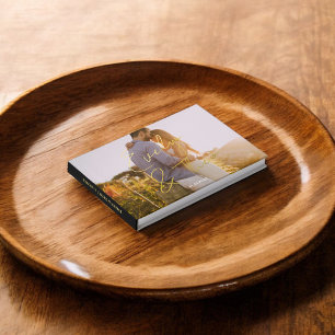 フォトスクリプトエレガントシグネチャー結婚ブラック ゲストブック