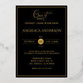 フォトスクリプトエレガント大学院ブラック 箔招待状 (裏面)