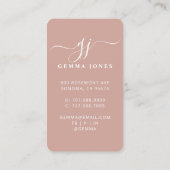 フォトスクリプトエレガント書道モノグラム 名刺 (裏面)