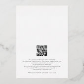 フォトスクリプトオーバーレイ結婚QRコード実在 箔招待状 (裏面)