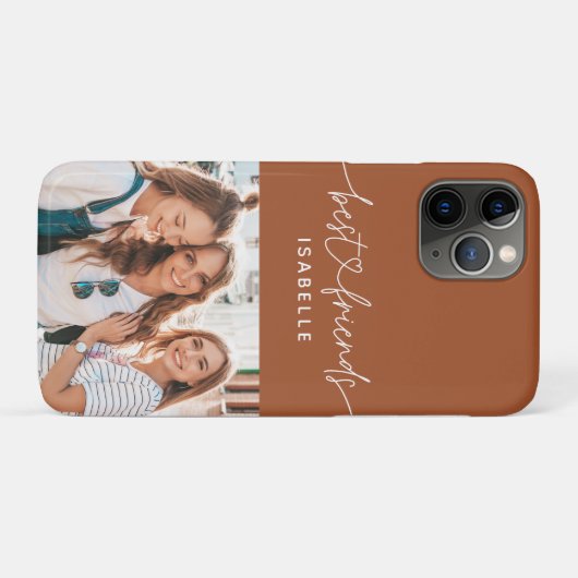 フォトスクリプトガーリーおもしろいタイポグラフィ最高のの友人 Case-Mate iPhoneケース (裏面(横))