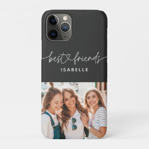 フォトスクリプトガーリーおもしろいタイポグラフィ最高のの友人 iPhone 11 PROケース