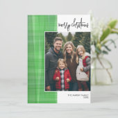 フォトスクリプトメリークリスマスモダンオフセンター シーズンカード (スタンド正面)