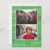 フォトスクリプトメリークリスマスモダンオフセンター シーズンカード (裏面)