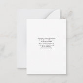 フォトスクリプトモダンの卒業発表 ノートカード (裏面)