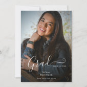 フォトスクリプトモダンの卒業発表 招待状 (正面)