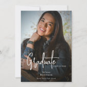 フォトスクリプトモダンの卒業発表 招待状 (正面)