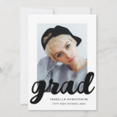 フォトスクリプトモダンの卒業 案内状 (正面)