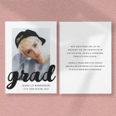 フォトスクリプトモダンの卒業 案内状