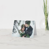 フォトスクリプト冬のテーマ結婚ズ サンキューカード (正面)