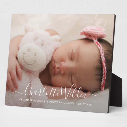 フォトスクリプト名オーバーレイ誕生発表 フォトプラーク (側面)