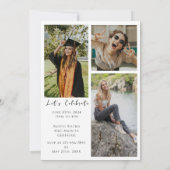 フォトスクリプト大学院白黒卒業 招待状 (裏面)