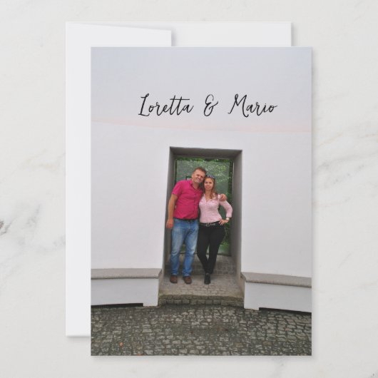 フォトスクリプト日付の保存招待状 招待状 (裏面)