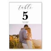 フォトスクリプト書モダンの結婚種類 テーブルナンバー (正面)