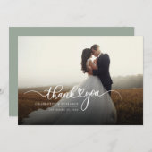 フォトスクリプト現代の結婚式ありがとう ノートカード (正面/裏面)