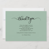フォトスクリプト結婚のサンキューカード (裏面)