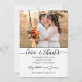 フォトスクリプト結婚のサンキューカード サンキューカード (裏面)