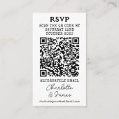 フォトスクリプトQRコードエレガントRSVPカード エンクロージャーカード (正面)