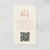 フォトスクリプトQRテラコッタクリーム結婚ズ詳細 エンクロージャーカード (正面)