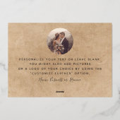 フォトスクリプミニマルトを追加素朴ありがとう 箔シーズンカード (裏面)