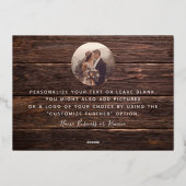 フォトスクリプミニマルトを追加素朴ありがとう 箔シーズンカード (裏面)