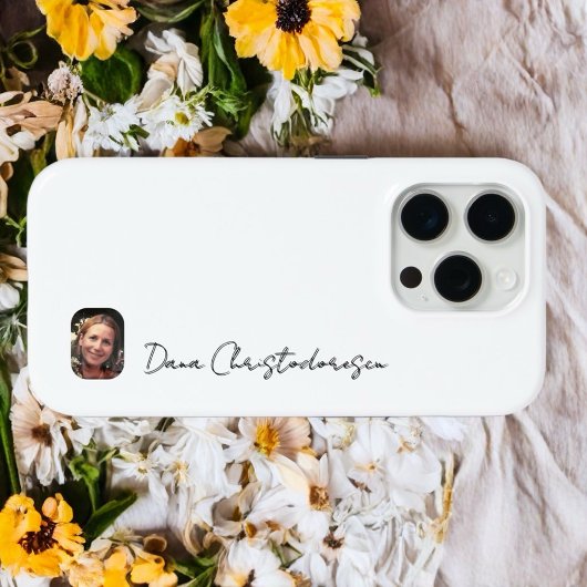 フォトスクリプモダントのミニマル白スタイリッシュ黒 Case-Mate iPhoneケース