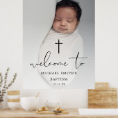 フォトスクリプモダントの洗礼ウェルカムサイン ポスター (キッチン)