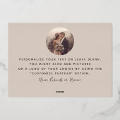 フォトスクリプモダントの素朴追加 箔シーズンカード (裏面)