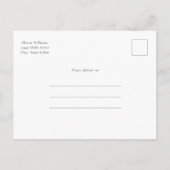 フォトスクリプモダントの追加エレガント日付の保存 ポストカード (裏面)