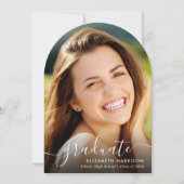 フォトスクリプモダントアーチ卒業パーティー 招待状 (正面)