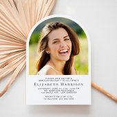 フォトスクリプモダントアーチ卒業パーティー 招待状