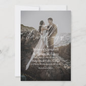 フォトスクリプモダントエレガントな結婚式 招待状 (正面)