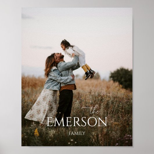 フォトスクリプモダントファミリー記念ウォールアート ポスター (正面)