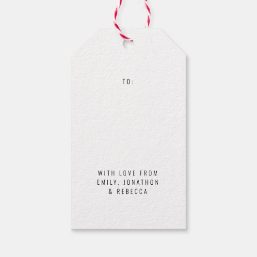 フォトスクリプモダントメリークリスマス ギフトタグ (裏面)