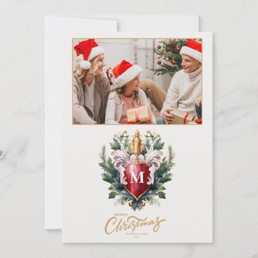 フォトスクリプモダント2024カレンダーメリークリスマス シーズンカード (正面)