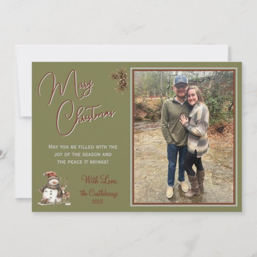 フォトスクリプ素朴トメリークリスマスカード シーズンカード (正面)