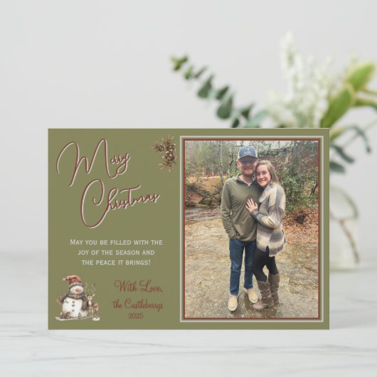 フォトスクリプ素朴トメリークリスマスカード シーズンカード (スタンド正面)