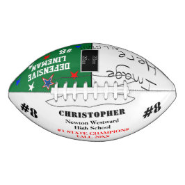 フォトスクールチャンピオンズグリーンホワイト名 アメリカンフットボール