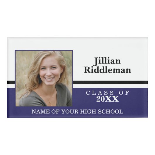 フォトスクール懇親会 – 白黒 名札 (正面)