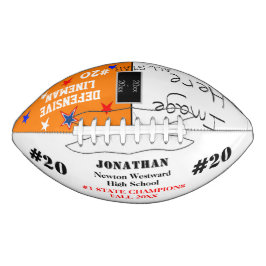 フォトスクールTeamChampions名オレンジ アメリカンフットボール