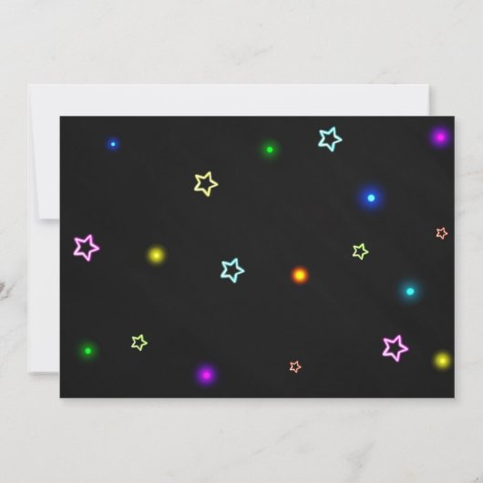 フォトスケートで滑る誕生日の招待ローラーパーティー 招待状 (裏面)