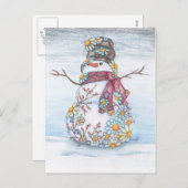 フォトスケープの雪だるま シーズンポストカード (正面/裏面)