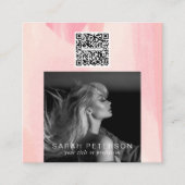 フォトスタイリッシュQRコードモデルの個人ダンサー スクエア名刺 (正面)