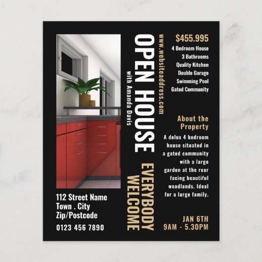 フォトスタイル不動産仲介業者オープンハ広告ウス チラシ (正面)