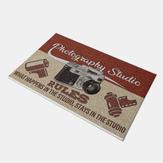 フォトスタジオルールラグ、カメラマンギフト ドアマット (アングル)