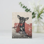 フォトスターパーソナライズされたズ雪メリークリスマス シーズンポストカード (スタンド正面)