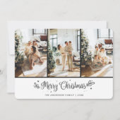 フォトスターモダンズブラックメリークリスマスカード シーズンカード (正面)