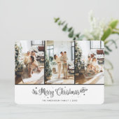 フォトスターモダンズブラックメリークリスマスカード シーズンカード (スタンド正面)