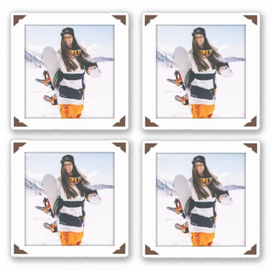 フォトスティッカービニール枠ポートレートコラージュ シール (正面)