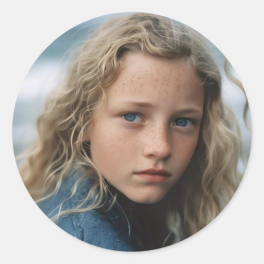 フォトステッカーカスタム ラウンドシール (正面)